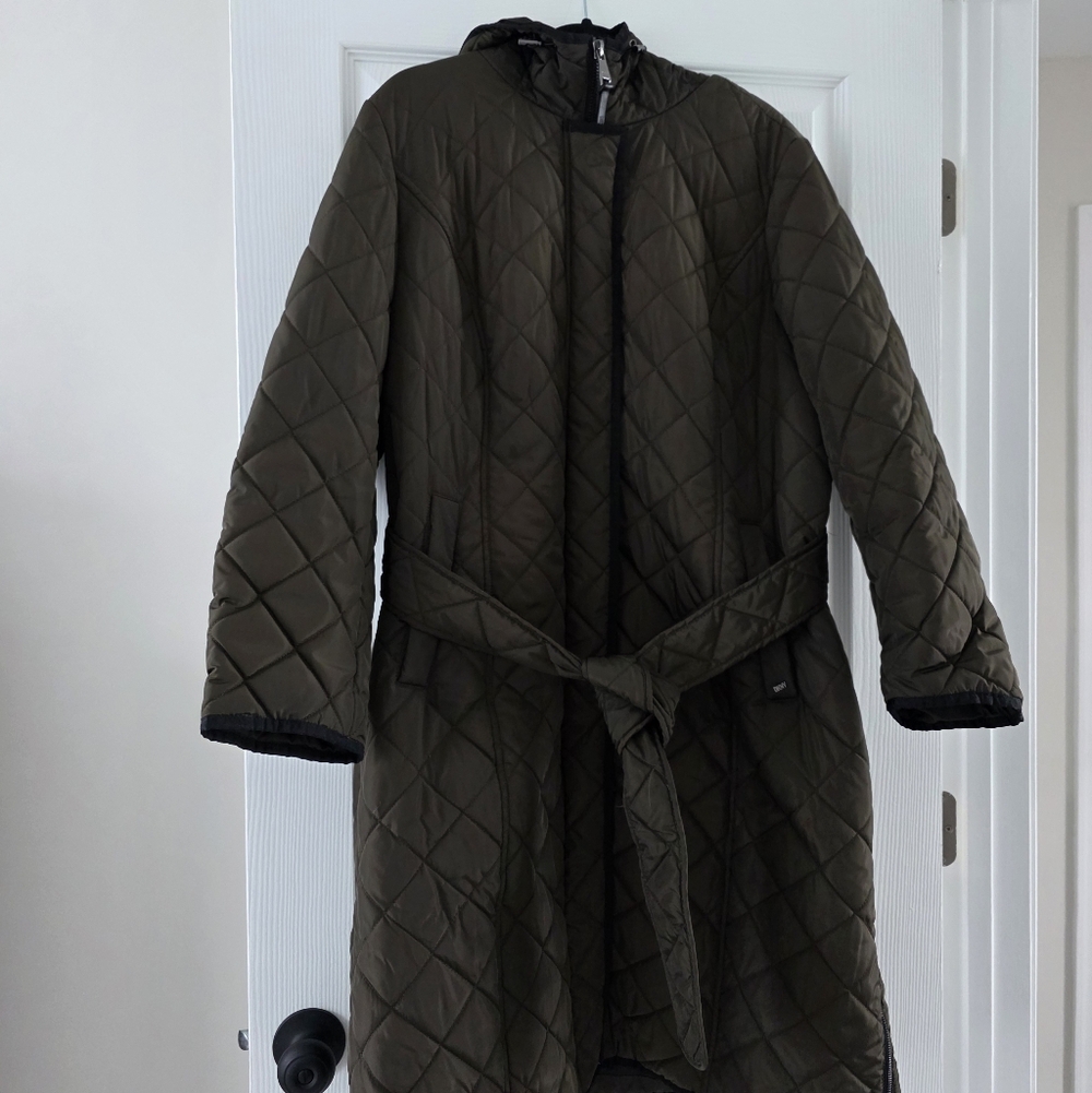 DKNY Quilted Green Women's Puffer Coat